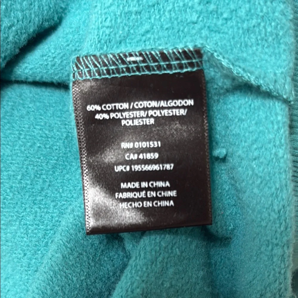 Shrek Beware Ogre Men's Sweatshirt Hoodie Double Sided Graphics Teal Size M